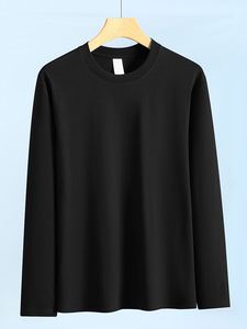 T-shirts en coton pur de haute qualité, personnalisables avec logo, coupe ample, col rond, manches longues, pour hommes, vente en gros - Product Image 6