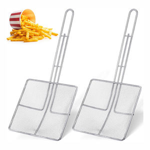 Écumoire carrée à mailles fines Écumoire d'huile <span class=keywords><strong>pour</strong></span> friteuse avec long manche - Product Image 1