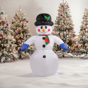 โมเดลตุ๊กตาหิมะเป่าลมขนาด 2.4 เมตร ของตกแต่งคริสต์มาส สำหรับตกแต่งสวน ห้างสรรพสินค้า กลางแจ้ง สำหรับจัดแสดงในช่วงเทศกาลและตกแต่งงานเทศกาลต่างๆ - Product Image 1