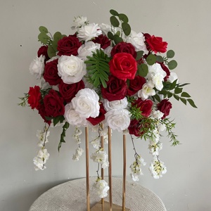 Nuovo Design Personalizzabile: Centrotavola con Sfera di Rose Bianche, Fiori Artificiali in Seta, Decorazioni Floreali all'Ingrosso - Product Image 6