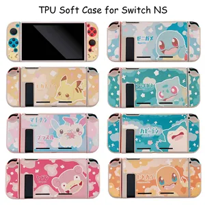 Funda blanda de piel de TPU para Nintendo <span class=keywords><strong>Switch</strong></span>, controlador de consola de juegos NS, accesorios para juegos <span class=keywords><strong>Pokemon</strong></span> Gosanke Pikachu Slowpoke Snorlax - Product Image 2