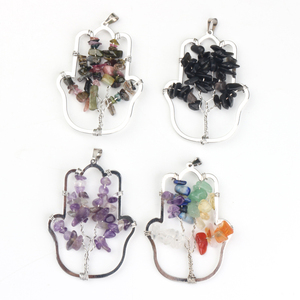 Nature Stone Agate Bead Pendants Jewelry Charms Pointed Healing Reiki <b>Chakra</b> Pendulum for DIY Pendant Necklace Making - Product Image 5