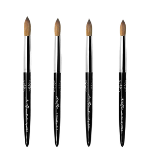 Professional Kolinsky Hair Acrylic Nail Brush Black Gold Metal Handle Rhinestone Manicure <b>Tool</b> - Product Image 1