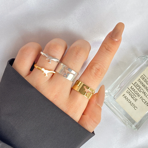 Anillos de Mariposa en Forma de Llave de Aleación Dorada y Plateada KISSWIFE para Mujeres y Hombres, Ajustables, para Compromiso, Boda, Amistad, Diseño Moderno - Product Image 5