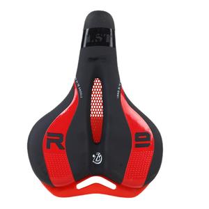 Sillín de Bicicleta Lst Negro y Rojo de Silicona, Hueco, Suave, para Bicicleta de Montaña, Unisex, para Adultos, Impermeable, Accesorio de Ciclismo - Product Image 1