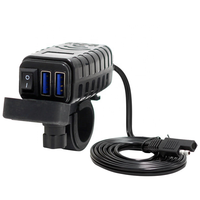 12V vélo électrique moto USB chargeur de téléphone charge rapide 5V 2.1A alimentation Mobile Port USB prise Cigarette 12-24V chargeur de voiture