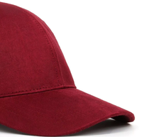 Broderie personnalisée classique Gorra Beisbol 6 panneaux couleur bordeaux uni Concevez votre propre casquette de papa en daim Chapeaux de bal structurés réglables
