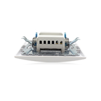 Interruptor de pared para luz de Control, pulsador de encendido y apagado montado en la pared, estándar de la UE, Reino Unido, 86x86mm, 1 Banda, 1 vía