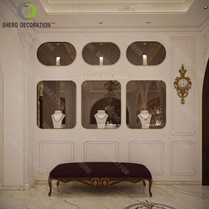 Vitrine de présentation en bois et verre pour bijouterie haut de gamme, design 3D, durable, sur mesure, de haute qualité, pour salle d'exposition de bijoux - Product Image 4
