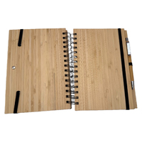Carnet en bambou personnalisé avec stylo, carnet en bambou écologique, carnet en bambou