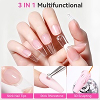 BORN PRETTY Gel Colle Multifonctionnel pour Ongles, Gel X pour Extensions d'Ongles en Acrylique, Ongles à Presser, Sculpture 3D et Nail Art