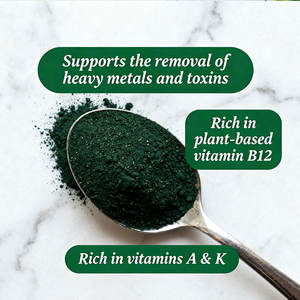 Puur Veganistisch Eiwitrijk Voedingssupplement Groen Poeder Organische Non Gmo Voor Smoothies Recepten 150G Spirulina Poeder - Product Image 3