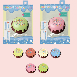 ของเล่นบีบสัมผัสนุ่มรูปขนมหวานหลากสีขนาดเล็ก ช้าในการคืนรูป - Product Image 3