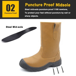 Botas de Seguridad para Hombre, Antideslizantes, Resistentes al Aceite y Ácidos, con Puntera de Acero, Antipinchazos, Antiestáticas, para la Industria Siderúrgica y Soldadura - Product Image 4
