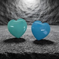 Pierre synthétique turquoise bleue double cabochon Beauty Heart par Dafei, tailles 20x20mm et 10x10mm, pour robes de mariée et fabrication de bijoux