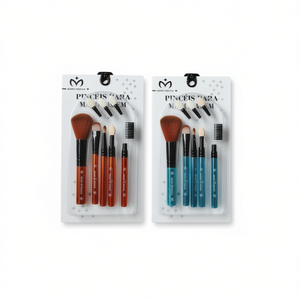 Makeup Brushes 8Pc Set With Card Holder For Facial Application - Product Image 2