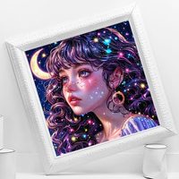 Kit de Peinture Diamant DIY Style Fille Anime avec AB et Cristal, Décoration Maison, Arts et Artisanat pour Adultes ASF2835