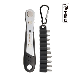 Bộ tuốc nơ vít bánh cóc 1/4 10 món, bộ dụng cụ cờ lê mini chính xác để sửa chữa nhà, vỏ cứng chắc chắn - Product Image 1