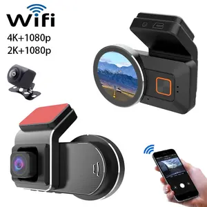 4k Dash Cam wif Xe DVR với tầm nhìn ban đêm cam ghi 24h chế độ đỗ xe và kiểm soát ứng dụng