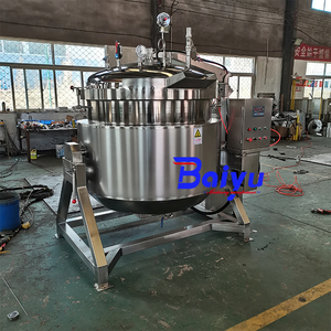 Baiyu ketel baja tahan karat otomatis, panci uap jaket 100 200 500 Liter tekanan industri - Product Image 6
