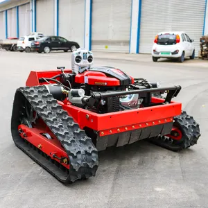 HANYUE fabrika fiyat akıllı 7HP rc çim biçme makinesi paletli 550mm uzaktan çim biçme makinesi CE belgesi ile