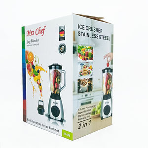 Mrs <span class=keywords><strong>Chef</strong></span> robot de cuisine Y66 petit appareil 1.5 litre bocal en verre 2-en-1 mixeur alimentaire - Product Image 1