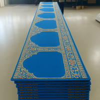 Tapis de mosquée moderne tissé à la machine, à poils coupés, avec esthétique abstraite, résistant au feu, écologique pour les couloirs et les halls de mosquées