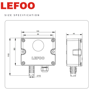 LEFOO IP6X CO2 Air Quality <strong>Sensor</strong> Carbon Monoxide Transmitter Detector with Monitoring Capabilities - Product Image 5