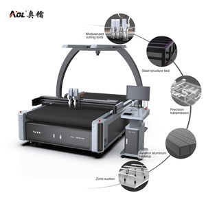 เครื่องตัดกระดาษลูกฟูกดิจิตอลแบบอัตโนมัติ AOL Cardboard Sticker Box Cutter พร้อมใบมีดแบบแบน CNC สำหรับตัดกระดาษแข็ง ได้รับมาตรฐาน CE <span class=keywords><strong>ISO</strong></span> - Product Image 1