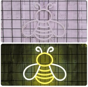 Abeja neón LED decoración de pared IP65 lámpara acrílica cuerpo letra de neón para el hogar tienda decoración de pared fiesta de cumpleaños para regalo perfecto para amigos - Product Image 3