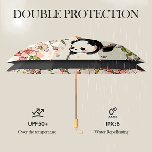 <span class=keywords><strong>Paraguas</strong></span> de protección UV de pegamento negro de doble capa de triple pliegue de doble cara con marco de aleación reforzado <span class=keywords><strong>para</strong></span> resistencia al viento - Product Image 4