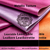 Cuir rose métallisé gravé au laser, trousses de maquillage personnalisées en cuir métallisé, feuilles de similicuir vierges gravables au laser