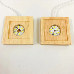 VUÔNG đèn căn cứ khắc pha lê đứng khe cắm thẻ gỗ rắn dẫn ánh sáng phát ra cơ sở Milky Way pha lê đèn ngủ chủ - Product Image 3