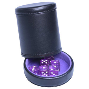Service OEM de qualité supérieure : Gobelet à dés en cuir fait main avec design personnalisé, 100% cuir, style classique, lot de 4 pour jeux décontractés - Product Image 3