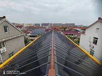 Tuile de toit solaire incurvée 380W, système de production d'énergie photovoltaïque à film mince, panneau de tuiles de toit en verre BIPV, tuiles de toit solaires