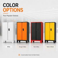 Armario de Almacenamiento Industrial de Acero para Taller, Doble Puerta, Cerradura Digital con Contraseña, Superficie con Recubrimiento en Polvo Antiarañazos y Resistente a la Oxidación