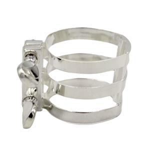 Legatura per Sassofono in Metallo Placcato Argento Eastern Music per Bocchino di Sassofono Contralto - Product Image 3