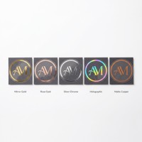 Autocollants transparents personnalisés durables avec logo en feuille d'or, rouleau d'étiquettes en vinyle transparent, adhésif résistant à l'eau et à la chaleur pour cosmétiques et aliments