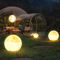 Top classement moderne fête lustre parc paysage Led fibre de verre IP65 Portable lune suspension lampe jardin lumière