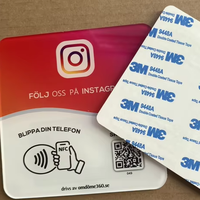 Maßgefertigter Wasserdichter Epoxy-Acryl-PVC-RFID-Tag NTAG215 NFC-Chip 13,56MHz für Hotelgebrauch Programmierbarer QR-Code für Bewertung & Verifizierung