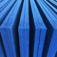 Panneau acoustique en feutre PET bleu, absorption acoustique hautement efficace, design moderne écologique, salon, couloir, chambre, hôtel