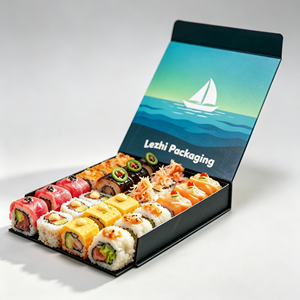 Caja <span class=keywords><strong>de</strong></span> Cartón para Sushi al por Mayor, Caja <span class=keywords><strong>de</strong></span> Sushi Desechable <span class=keywords><strong>con</strong></span> Logotipo Personalizado Impreso, Caja <span class=keywords><strong>de</strong></span> Sushi para Llevar <span class=keywords><strong>con</strong></span> División - Product Image 5