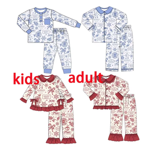 Pyjamas de Noël à manches longues, ensemble de vêtements de nuit imprimés, vêtements d'hiver pour enfants - Product Image 5
