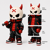 Figurines miniatures en PVC personnalisées fabriquées en usine, modèles de collection de personnages de films d'horreur, figurine d'action squelette streetwear