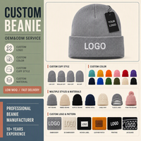 Bonnet brodé gothique personnalisé de haute qualité, logo YKZG de luxe, bonnet tricoté d'hiver noir, rouge, gris, blanc, vente en gros OEM