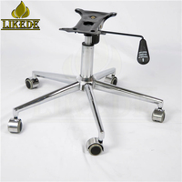 Base de chaise de bureau en métal chromé à roulettes, pivotante et inclinable, réglable en hauteur, 5 étoiles, à prix abordable