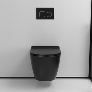 HUIKLER MB-059-1 Inodoro de cerámica moderno de una pieza suspendido en la pared, económico de fábrica, con tanque oculto, salida de drenaje tipo P y descarga por gravedad - Product Image 3