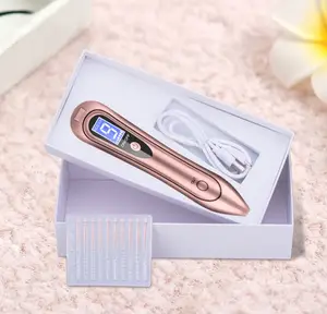 Home Usage with Replaceable Needles USB Charging 9 Levels Adjustable LCD Screen Beauty Equipment Mole Pen