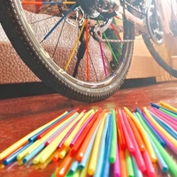 72 pièces de bandes de protection colorées pour rayons de jantes de moto tout-terrain de 24 cm, accessoires de modification, jeu de rayons