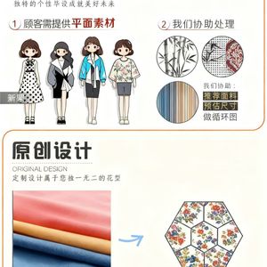 Tissu polyester imprimé numériquement Sheng Haorui, motif floral personnalisé pour sacs et vêtements - Product Image 1